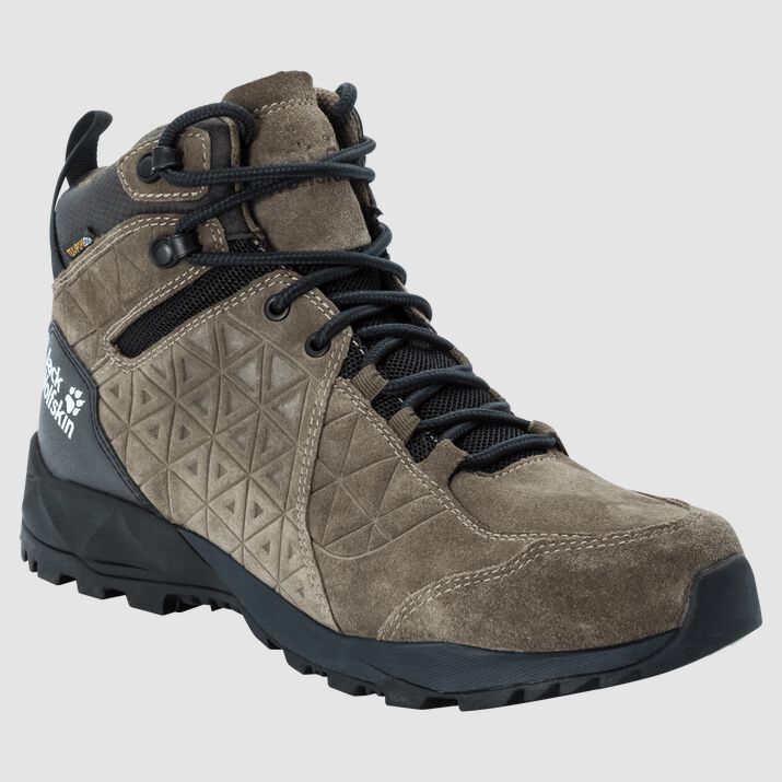 Botas Senderismo Jack Wolfskin Cascade Hike Lt Texapore Mid Hombre Kaki Mexico-9128467